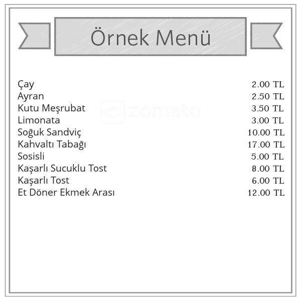Menu At Osmanli Bufe Kahvalti Fast Food Istanbul Megacenter