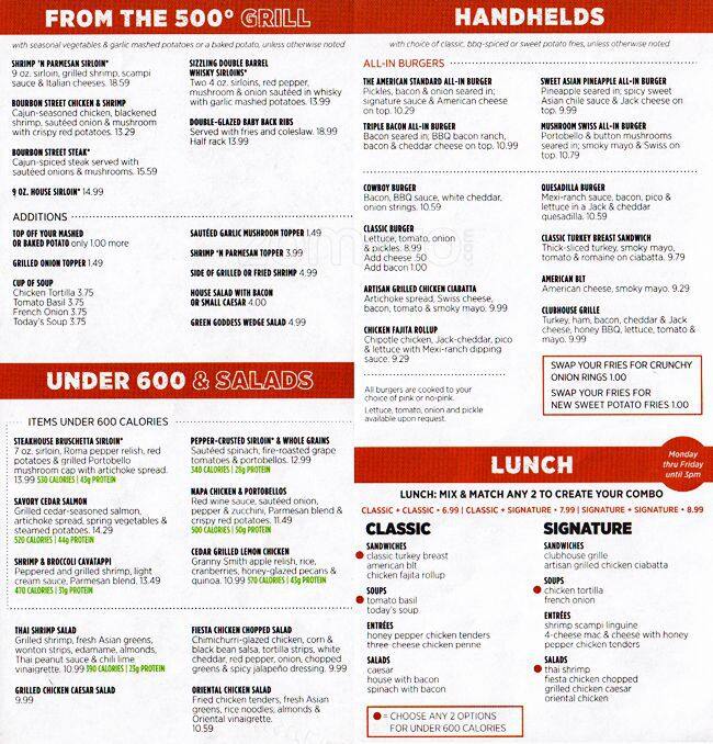 Applebee S Menu Menu For Applebee S Bellevue Bellevue