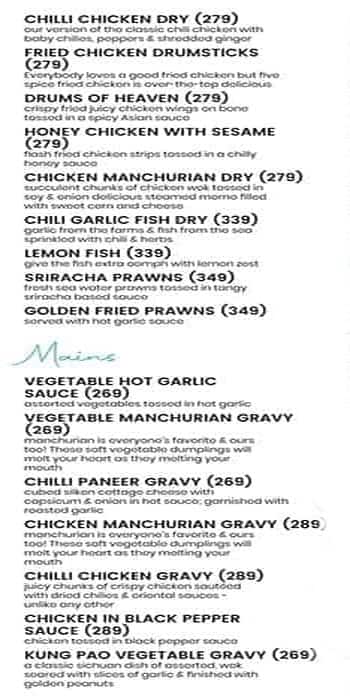 Hudson Chopsticks - Fresh Chinese menu