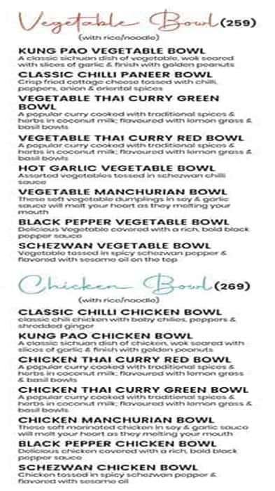 Hudson Chopsticks - Fresh Chinese menu