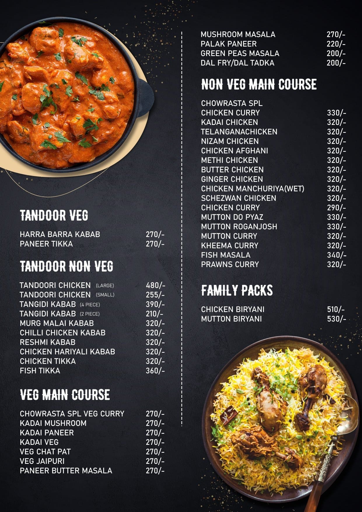 Menu at CHOWRASTA KITCHEN AND BAR, Hyderabad