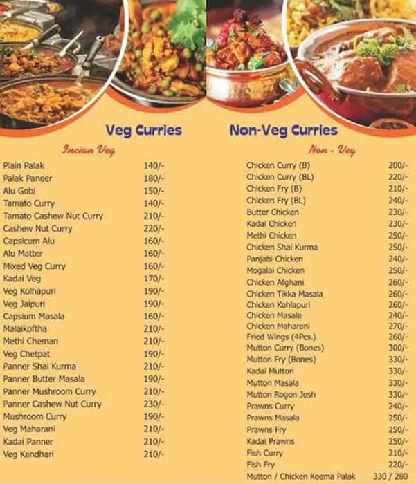 Nice Restaurant menu