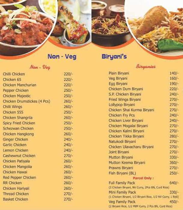 Nice Restaurant menu