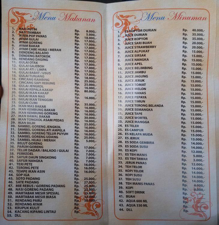 Restoran Kebayoran Baru Menu, Menu For Restoran Kebayoran Baru ...