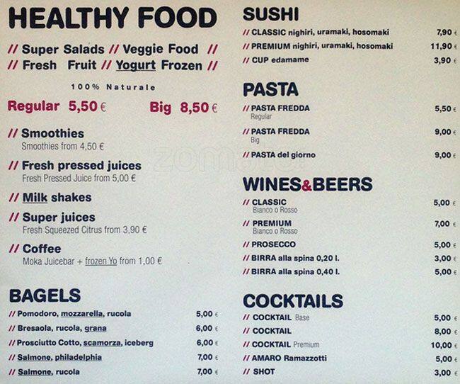 Menu di Juice Bar 