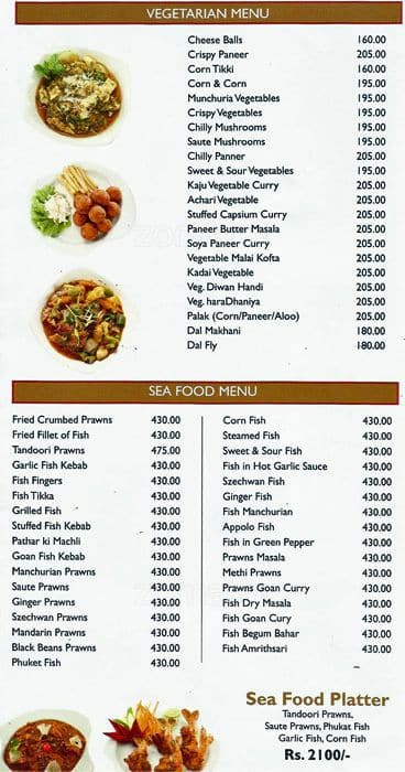 4 seasons menu