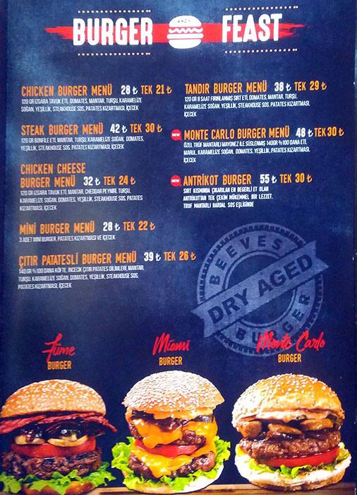 beeves burger steakhouse menu