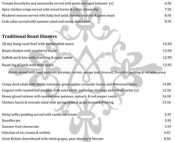 Menu at The Alexander Pub & Kitchen, Weybridge, 139 Oatlands Dr