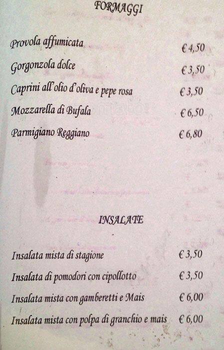 Menu di Non Solo Pizza 
