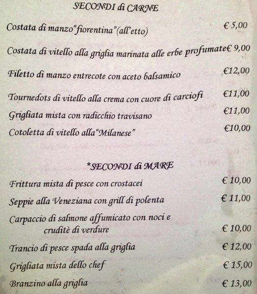 Menu di Non Solo Pizza 