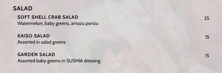 Sushia Enex Canteen меню