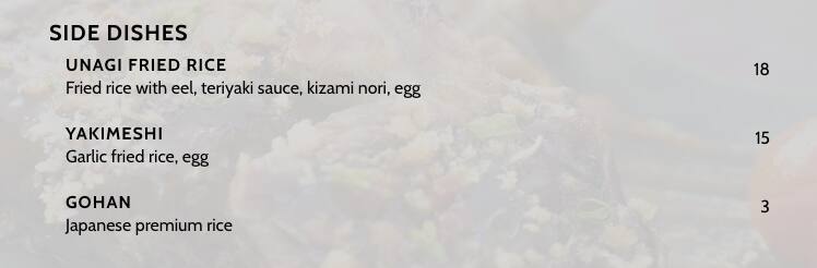 Sushia Enex Canteen меню