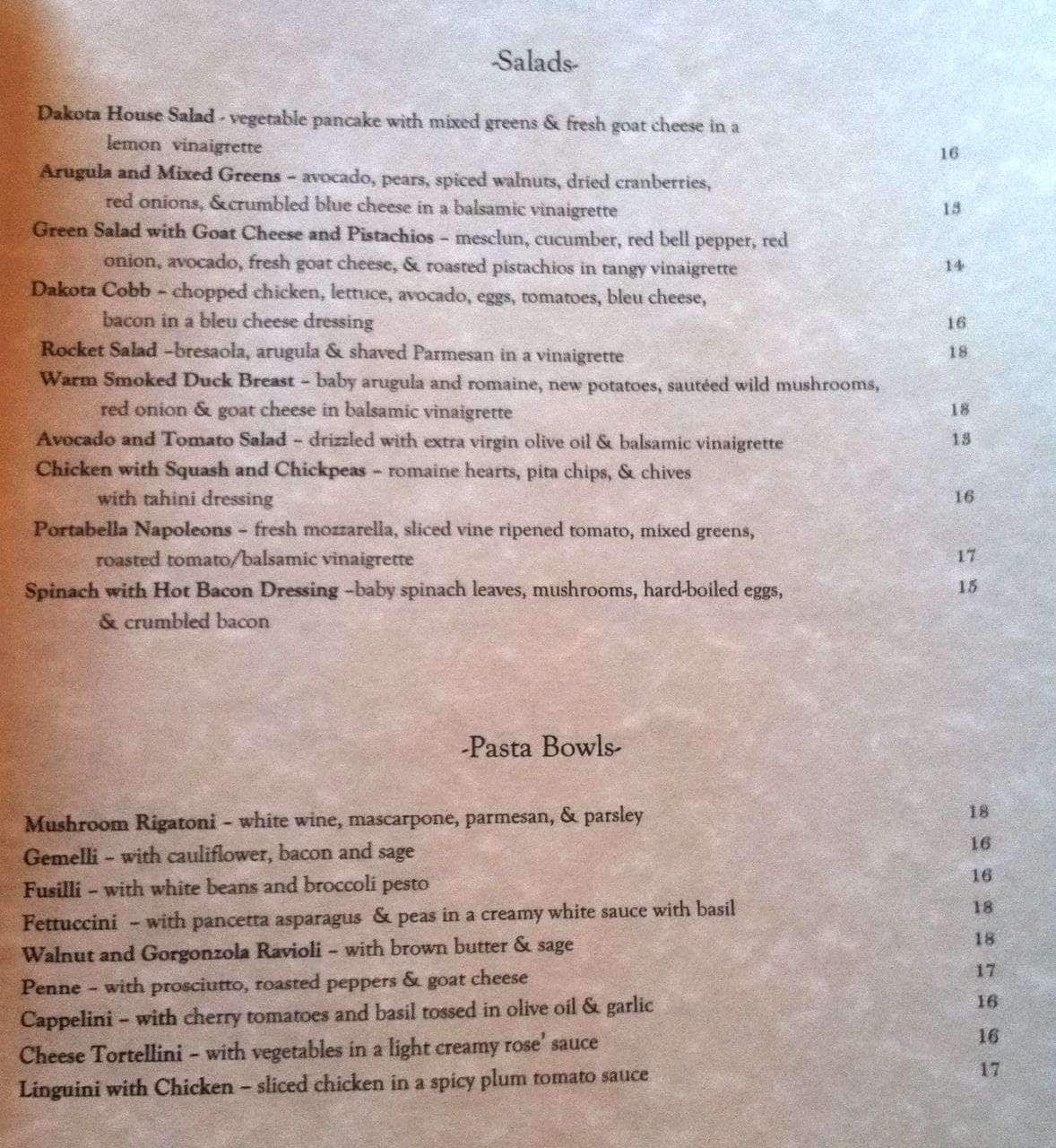 The Dakota Bar Menu Menu For The Dakota Bar Upper West Side New York   Aa8e90aaf0303ec9044ea16458de39d6 