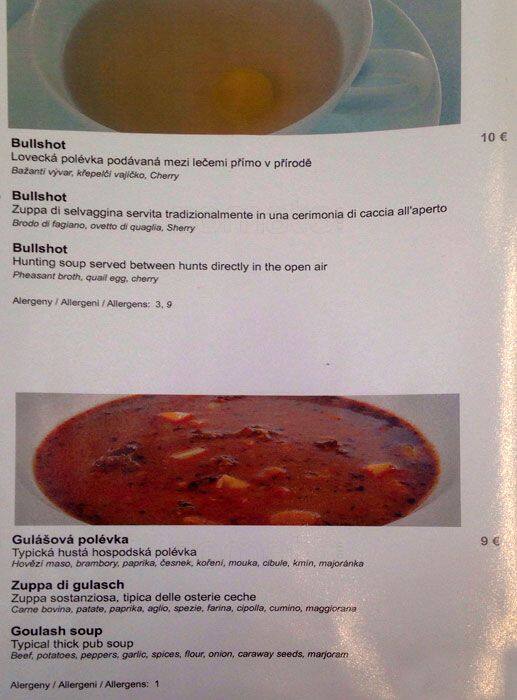 Menu di La Baita del Cacciatore 