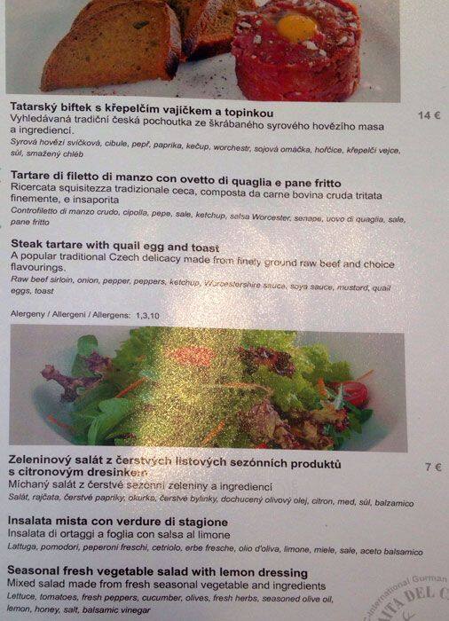Menu di La Baita del Cacciatore 