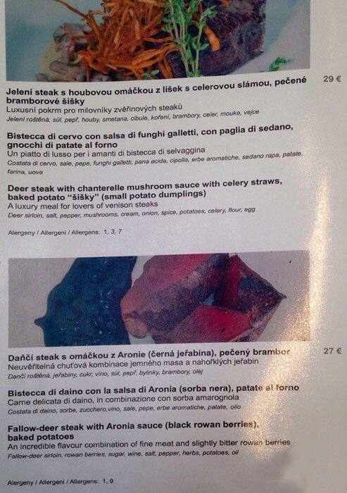 Menu di La Baita del Cacciatore 