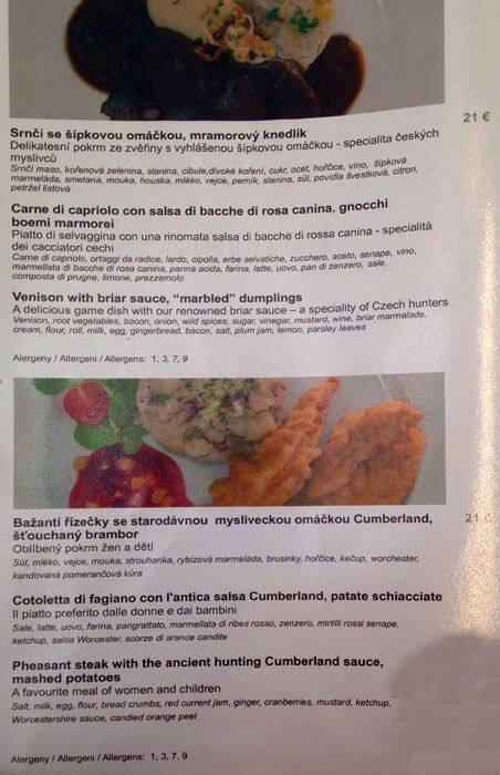 Menu di La Baita del Cacciatore 