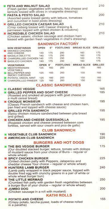 La Kuchina menu