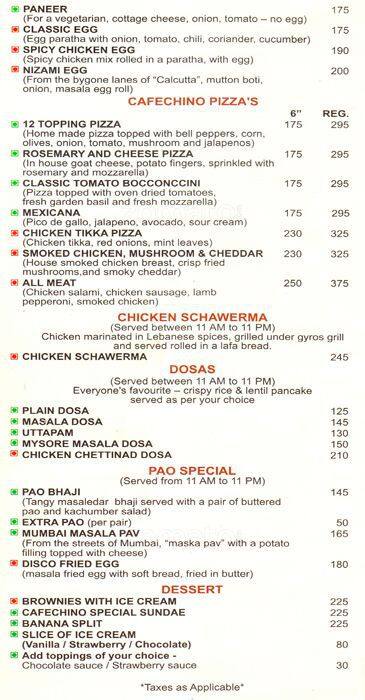 La Kuchina menu