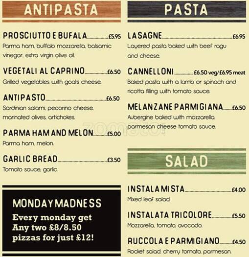 Aces & Eights Menu, Menu for Aces & Eights, Tufnell Park, London