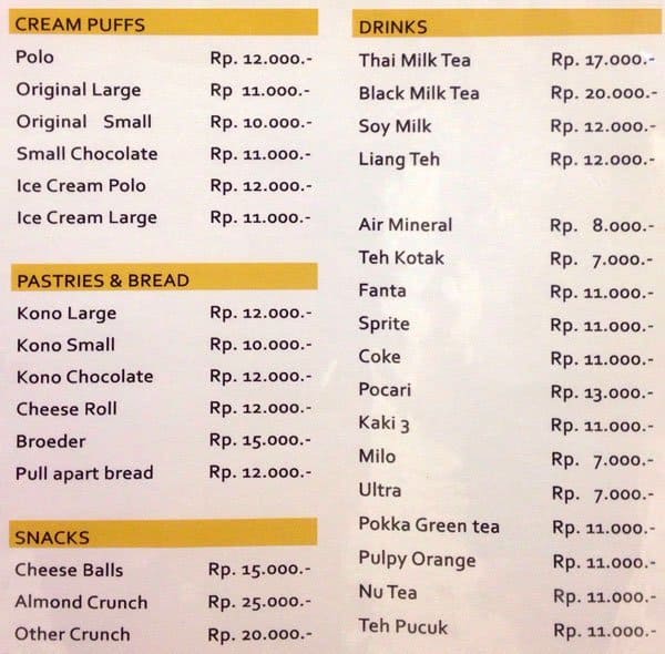 Mr. Puff Menu, Menu for Mr. Puff, Senayan, Jakarta - Zomato Indonesia