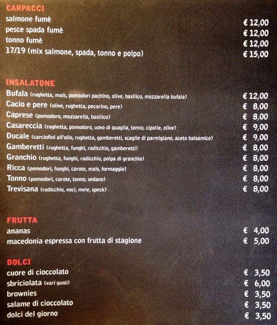 Menu di 17/19 