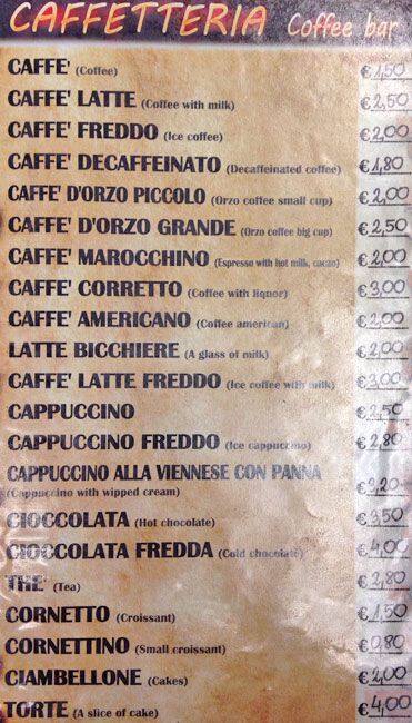 Menu di Grill & Caffé 