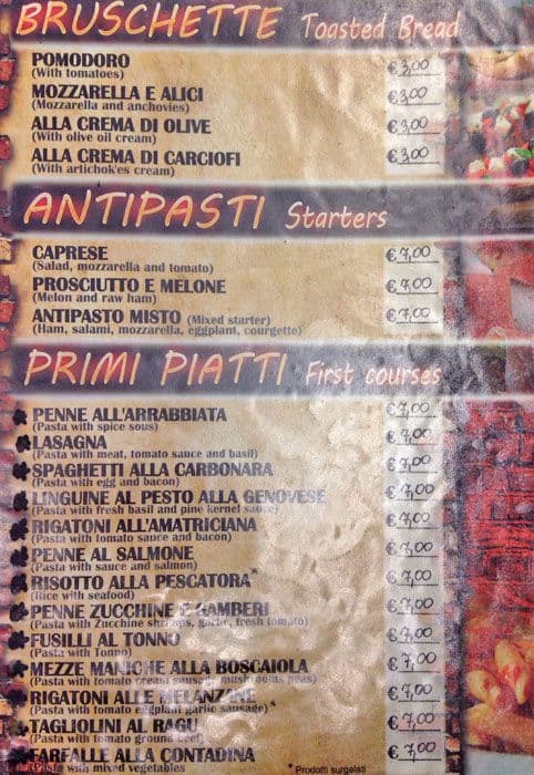 Menu di Grill & Caffé 