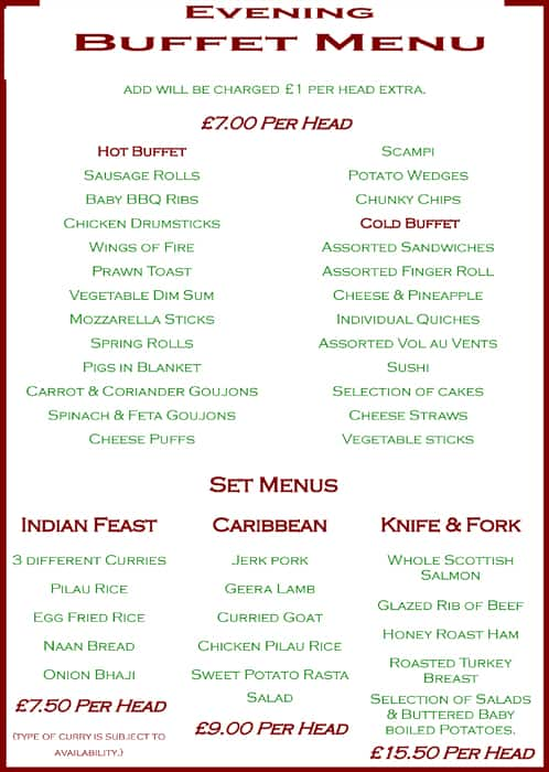 Menu at The Roundabout Hotel pub & bar, Fareham