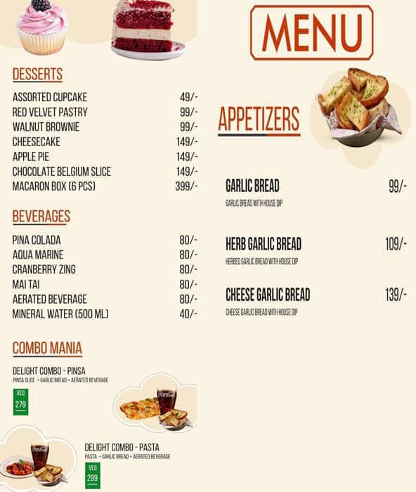 Menu of Piazza Pizza By Little Italy, Viman Nagar, Pune