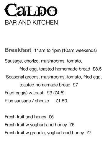 Caldo Bar Kitchen Menu Menu For Caldo Bar Kitchen Queen S