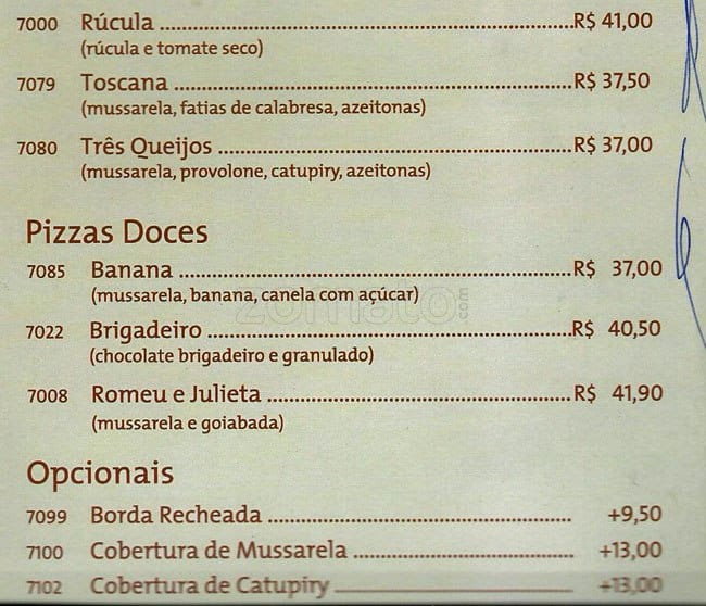 A Quinta do Marquês cardápio