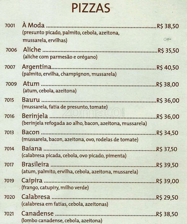 A Quinta do Marquês cardápio