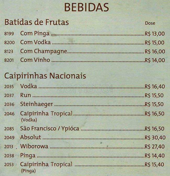 A Quinta do Marquês cardápio