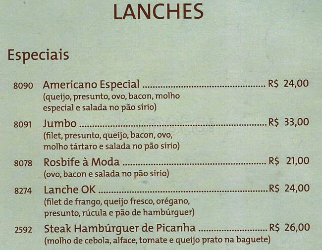 A Quinta do Marquês cardápio