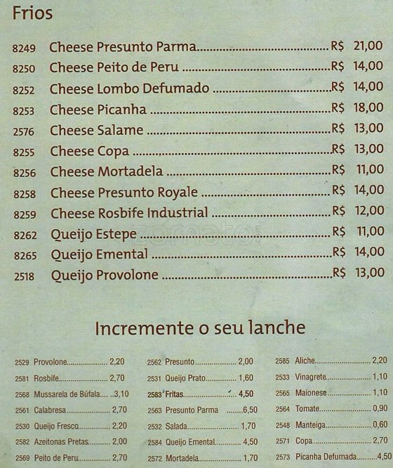 A Quinta do Marquês cardápio