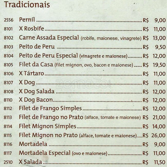 A Quinta do Marquês cardápio