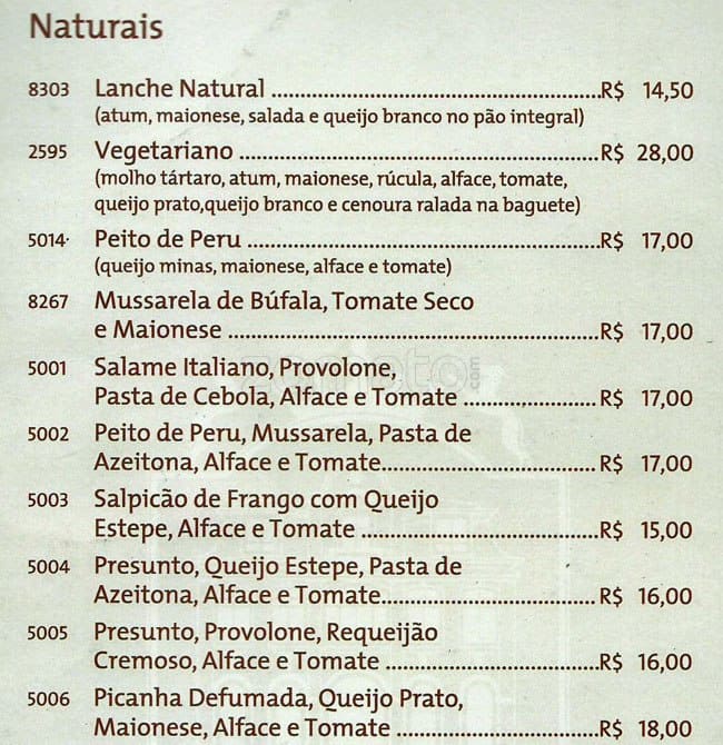 A Quinta do Marquês cardápio