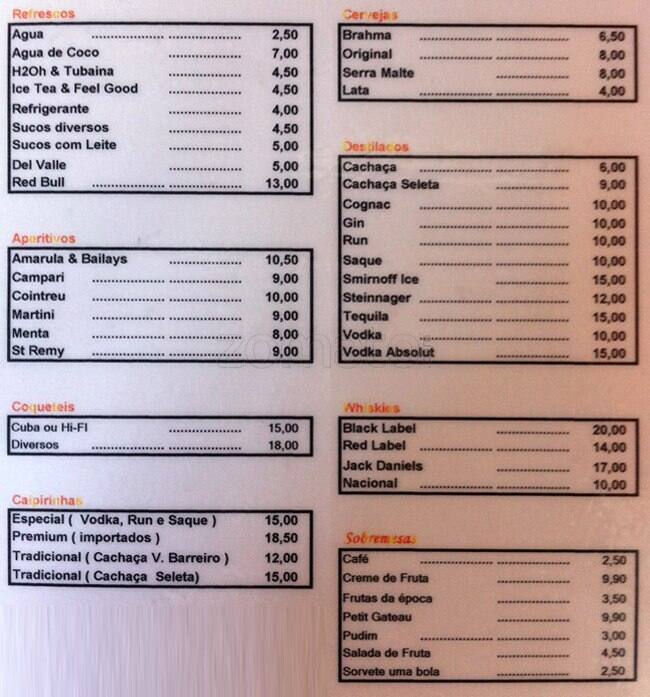 Kape Menu Menu em Kape pub & Bar, São Paulo