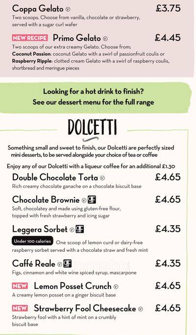 PizzaExpress menu