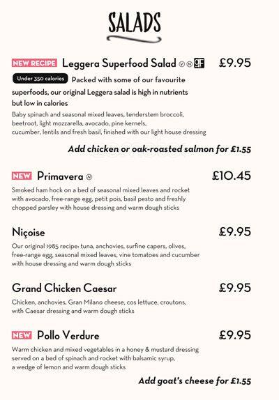 PizzaExpress menu