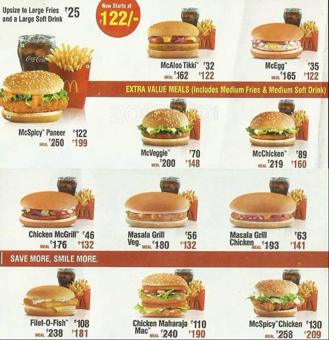 McDonald's Menu, Menu for McDonald's, Zirakpur, Chandigarh - Zomato