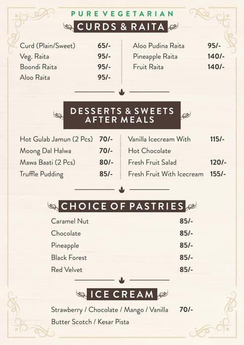 Menu at Patang - Hotel Daksh Residency, Indore