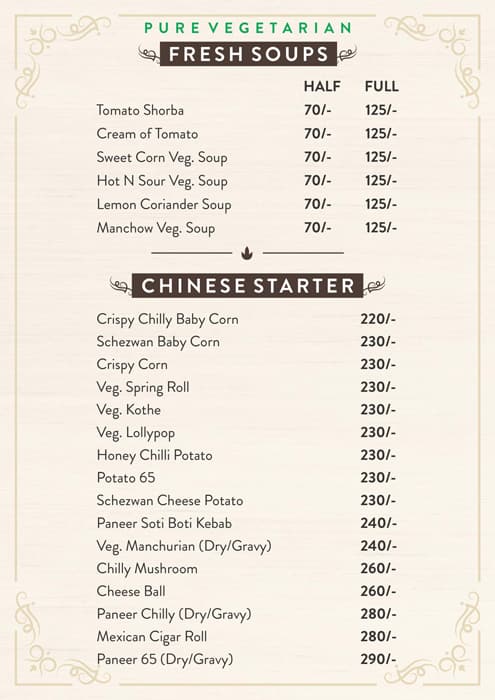 Menu of Patang - Hotel Daksh Residency, Vijay Nagar, Indore