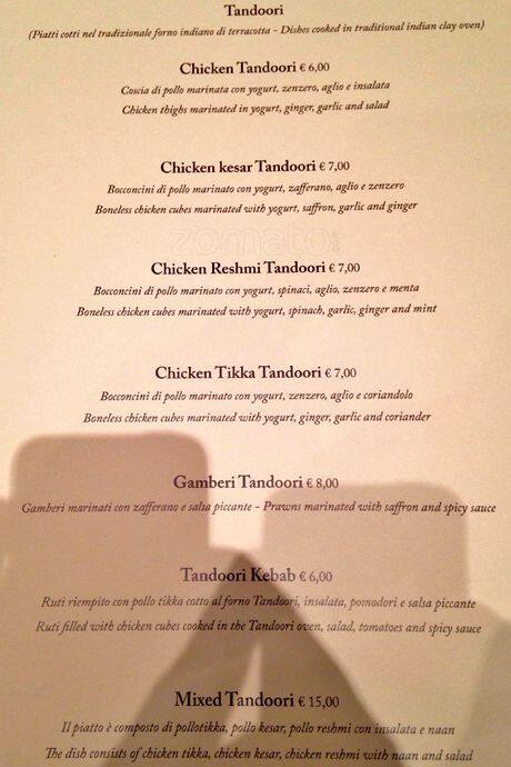 Menu di Tiger Tandoori 