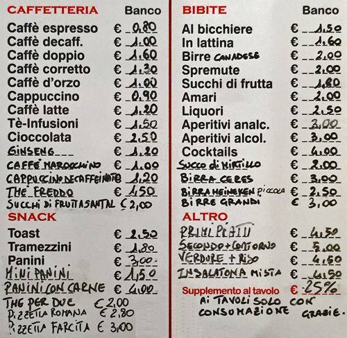 Menu di PIZZA Bakery - Marconi (NUOVA GESTIONE) 