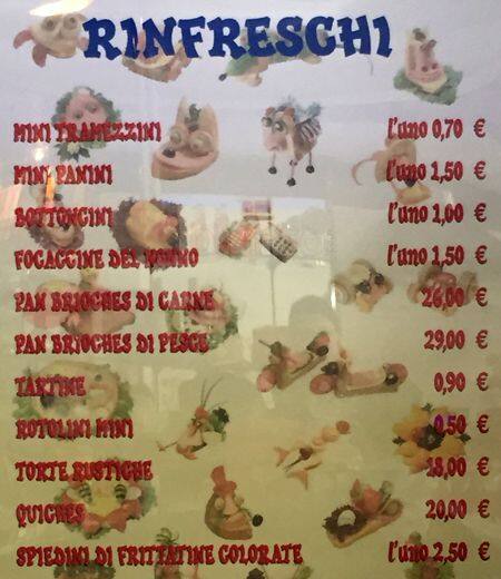 Menu di PIZZA Bakery - Marconi (NUOVA GESTIONE) 
