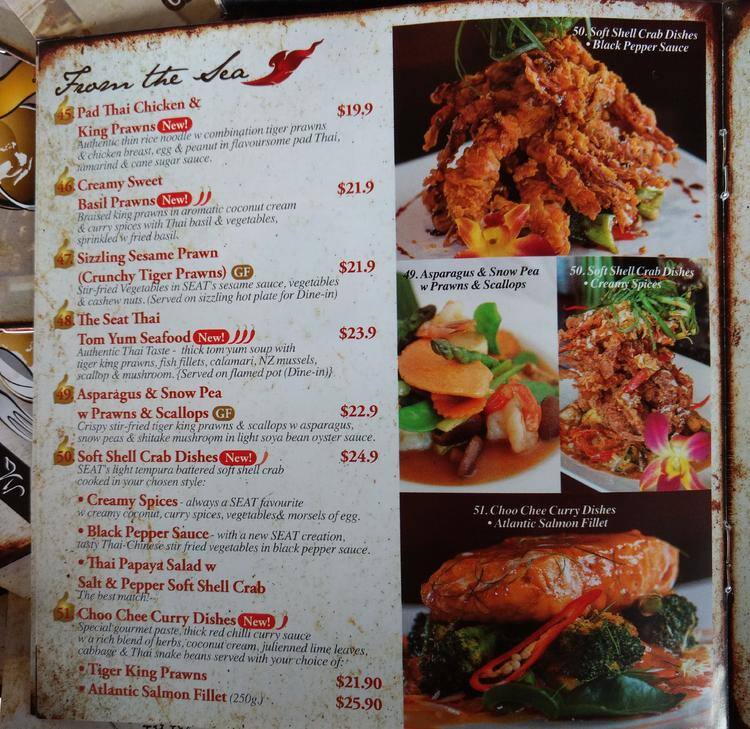 Menu at The Seat restaurant, Pennant Hills, 1/98 Yarrara Rd