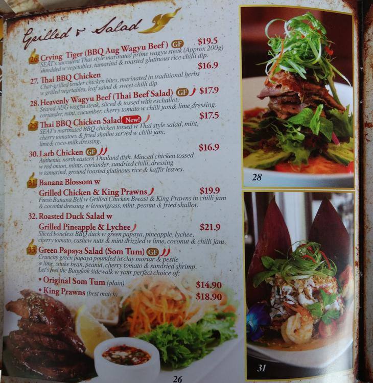 Menu at The Seat restaurant, Pennant Hills, 1/98 Yarrara Rd