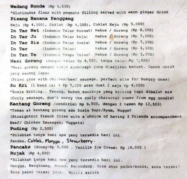 Kayak Cafe Menu, Menu for Kayak Cafe, Denpasar, Bali Zomato Indonesia